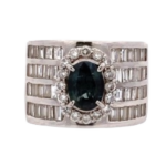 Pt･Pm900 ブラジル産アレキサンドライト・ダイヤモンド リング 1.41 ct D1.88 ct