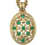 K18 エメラルド ダイヤモンド ネックレス 1.68ct 2.38ct