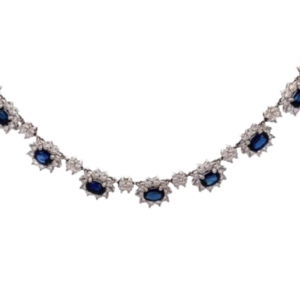 Pt･Pm900 サファイア・ダイヤモンド ネックレスペンダントトップ 11.54・8.88 ct