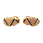 K18 サファイア・ダイヤモンド ピアス/イヤリング
