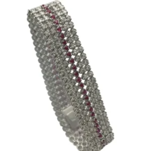 Pt850 ルビー・ダイヤ ブレスレットバングル R2.28 ct D6.00 ct