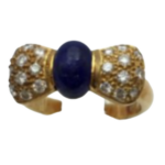 K18 ラピスラズリ ダイヤモンド リング 1.31ct 0.42ct