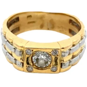 Pt900K18 ダイヤモンド リング 0.36・0.04ct
