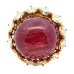 K18 トルマリンキャッツアイ・ダイヤ 26.35・D3.12ct