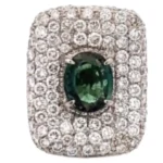 Pt･Pm900 インド産アレキサンドライト・ダイヤモンド リング 2.23 ct D2.53 ct
