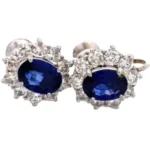 Pt･Pm900 サファイア・ダイヤモンド イヤリング S1.84・D1.30 ct