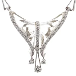 K18WG ホワイトトパーズ・ダイヤモンド ネックレスペンダントトップ D1.02 ct