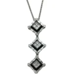 K18 オニキス ダイヤモンド ネックレス D1.50ct