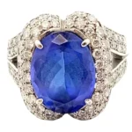 Pt･Pm900 タンザナイト・ダイヤモンド 6.03・1.39ct