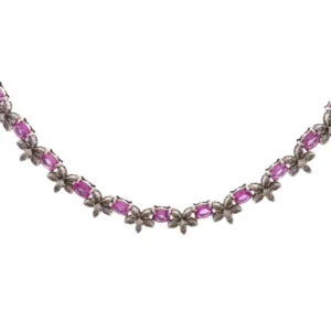 K14WG925 ピンクサファイア・ダイヤモンド ネックレスペンダントトップ S15.53・D2.15 ct
