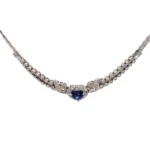 Pt･Pm900 サファイア・ダイヤモンドネックレス S3.12 ct D2.63 ct