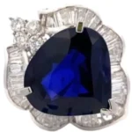 Pt･Pm900 ブルーサファイア・ダイヤモンド リング S17.49 ct D3.05 ct