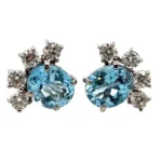 Pt･Pm900 トパーズ・ダイヤモンド 1.245・1.245ct