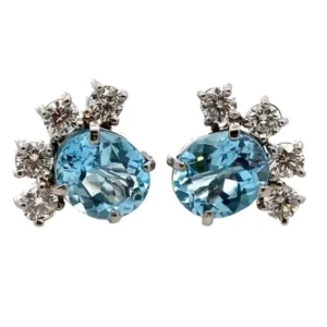Pt･Pm900 トパーズ・ダイヤ 1.245・1.245ct