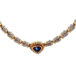 K18 サファイア ダイヤモンド ネックレス 3.30ct 4.49ct