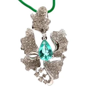 Pt･Pm900 トルマリン・ダイヤ 1.2・D1.16ct 10.4ｇ