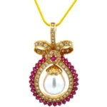 K18 パール・多色石 ネックレス/ペンダントトップ R2.4・D0.8ct