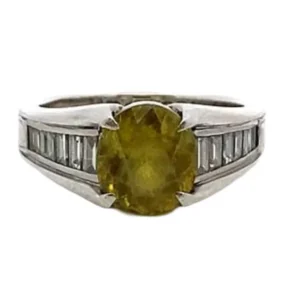 Pt･Pm900 スフェーン・ダイヤ 2.65・D0.46ct