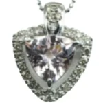 K18/K18WG モルガナイト・ダイヤモンド ネックレス/ペンダントトップ 2.08 ct 0.33 ct