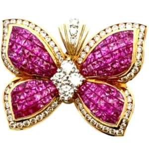 K18 ピンクサファイア ダイヤモンド ペンダントトップ 10ct 1.5ct