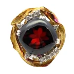 Pt900・K18[Kﾒｲﾝ] ガーネット・ダイヤモンド 8.71・0.2ct
