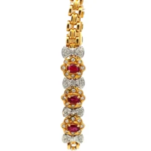 K18 ルビー・ダイヤモンド ブレスレット R1.55・D0.79ct
