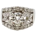 Pt･Pm900 ダイヤモンド 1.605・1.25ct