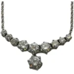 Pt850/Pt900 ダイヤモンド ネックレス1.543 ct 3.849 ct