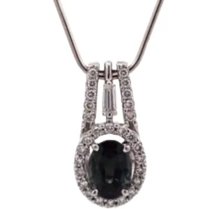Pt･Pm900 ブラジル産アレキサンドライト・ダイヤモンド ネックレス 1.53 ct D0.4 ct