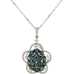 K18WG アレキサンドライト・ダイヤモンド ネックレス/ペンダントトップ A1.97・D0.37ct