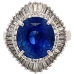 Pt900 サファイヤ・ダイヤモンド リング S6.58・D1.20ct