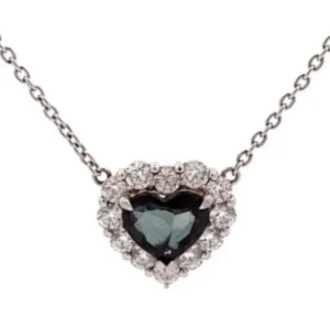 Pt850/Pt900 ブラジル産アレキサンドライト・ダイヤモンド ネックレス 1.37 ct 1.01 ct