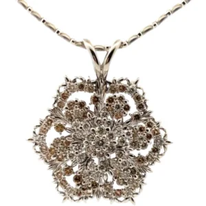 K18WG ダイヤモンド ネックレスペンダントトップ 5ct