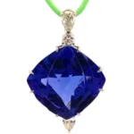 Pt･Pm900 タンザナイト・ダイヤモンド ネックレス/ペンダントトップ 10.97・0.34ct