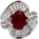 K18 タイ産ルビー・ダイヤモンド リング 3.15 ct D2.62 ct