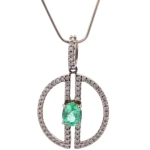 パライバトルマリン・ダイヤモンド ネックレスペンダントトップ S1.2 ct D0.56 ct
