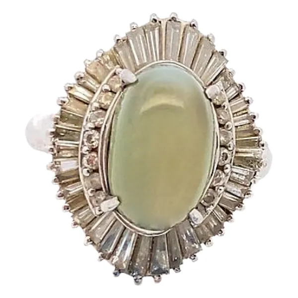 Pt･Pm900 クリソベリルキャッツアイ・ダイヤモンド 9.401・D1.31ct 11ｇ