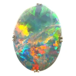 PtPm ブラックオパール・ダイヤモンド リング 17.21ct
