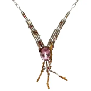 K18K18WG クンツァイト・多色石 ネックレスネックレストップ 19.64 ct 0.45 ct