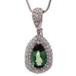 Pt･Pm900 インド産アレキサンドライト・ダイヤモンド ネックレスペンダントトップ 2.231 ct 0.8 ct