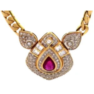 K18 ルビー・ダイヤモンド ネックレスペンダントトップ 1.15 ct 1.94 ct