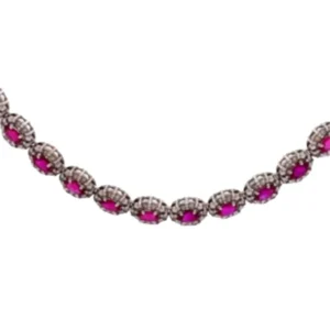 K18WG ルビー・ダイヤモンド ネックレスペンダントトップ 10.77・5.09 ct