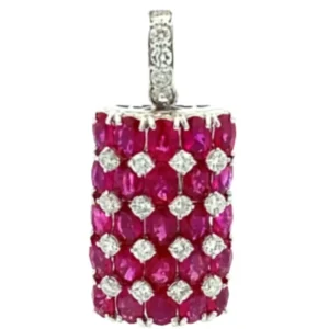 K18WG ルビー・ダイヤモンド ネックレスペンダントトップ 4.66・0.62ct