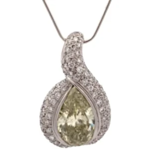 K18WG ダイヤモンド ネックレス/ペンダントトップ 6.235 ct 1.55 ct