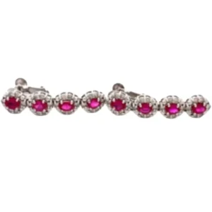 K18WG ルビー・ダイヤモンド ピアス/イヤリング 0.40・0.40・0.75・0.75 ct