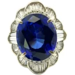 Pt･Pm900 タンザナイト・ダイヤモンド リング 13.14・D1.36ct