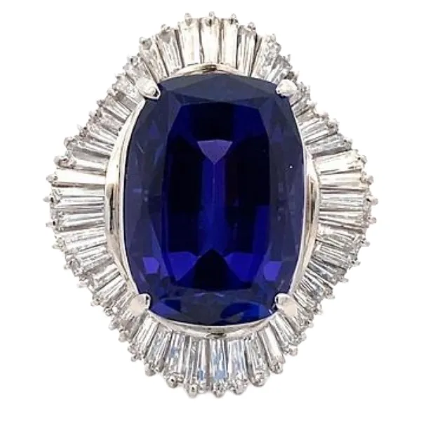 Pt Pm900 タンザナイト ダイヤモンド 20.04ct D2.54ct