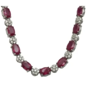 K18WG ルビー・ダイヤモンド ネックレスペンダントトップ 20・D2.7 ct