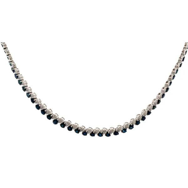 K18WG サファイア・ダイヤモンド ネックレス/ペンダントトップ S18.00・D1.50ct