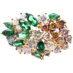 K18 ガーネット・ダイヤモンド ネックレスペンダントトップ 2.42ct